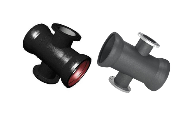 Чугунный крест раструб-фланец ВЧШГ 400х300